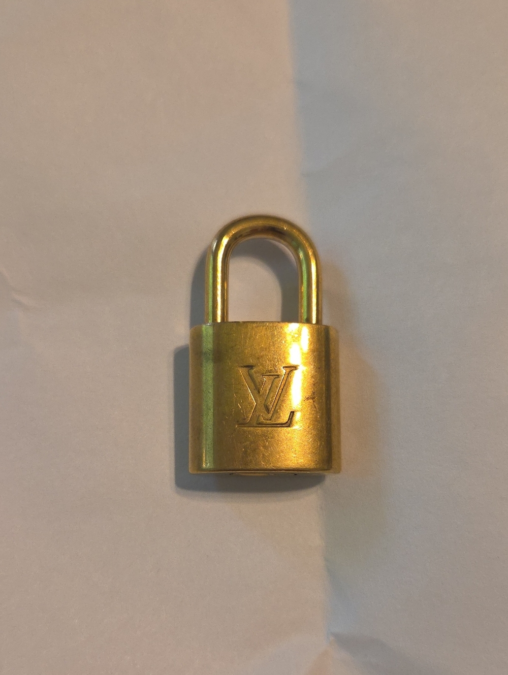 Louis Vuitton Gold-Tone LV Lock Charm